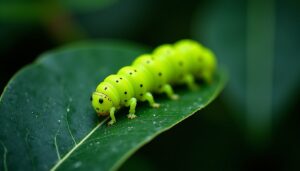 Chenille verte fluo : tout savoir sur la larve lumineuse de la Pyrale du buis et comment la maîtriser efficacement